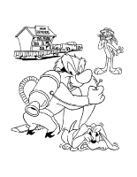 A coloring page of looney tunes